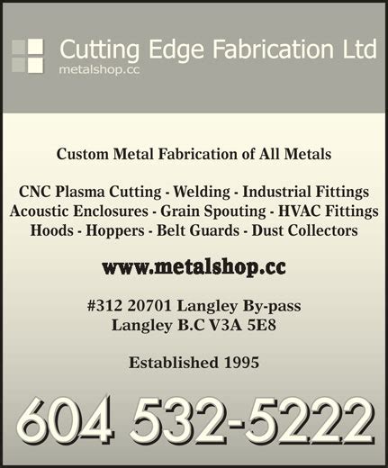 sheet metal fabricators langley bc|bc langley sheet metal.